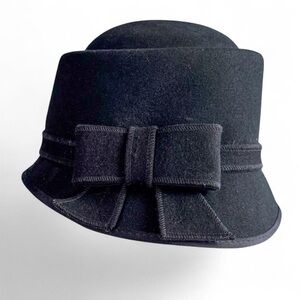 Elegant Black Women's Hat with Bow